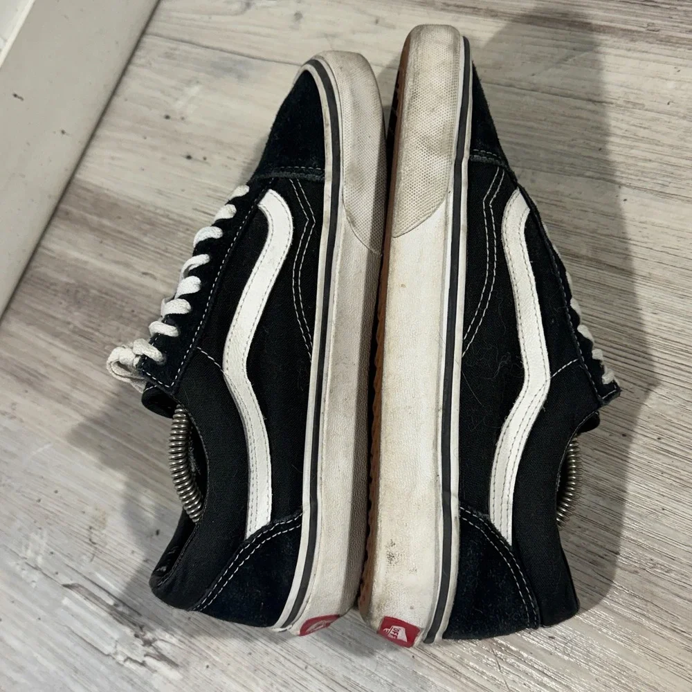 Vans Shoes Mens Sz 6.5 Old Skool Black White Suede Athletic‎ Skateboard Sneakers
